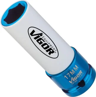 Головка ударна 1/2" 17 мм для шиномонтажу 85 мм (хромована) VIGOR V2472