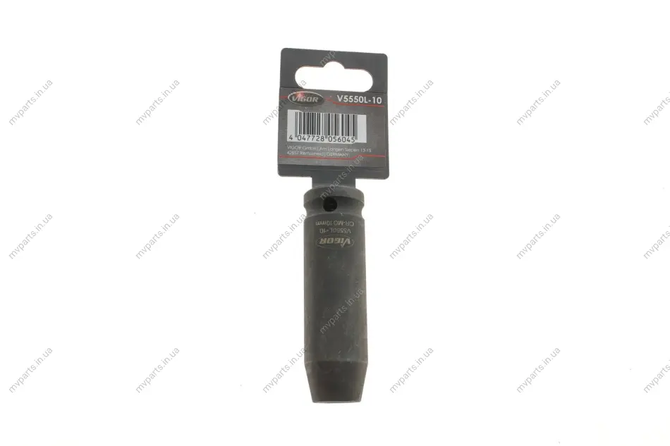 Головка торцева ударна 1/2" 10 мм Long 82 мм VIGOR V5550L-10 (фото 1)