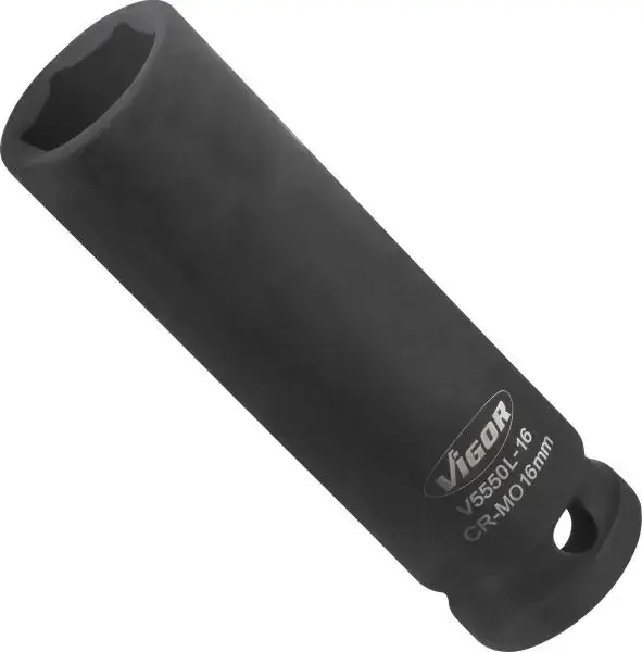 Головка торцева ударна 1/2" 16 мм Long 85 мм VIGOR V5550L-16 (фото 1)