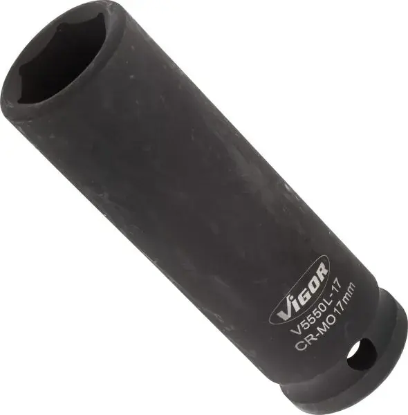 Головка торцева ударна 1/2" 17 мм Long 85 мм VIGOR V5550L-17 (фото 1)