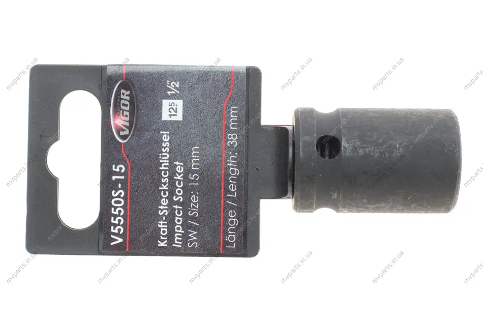 Головка торцева ударна 1/2" 15 мм VIGOR V5550S-15 (фото 1)