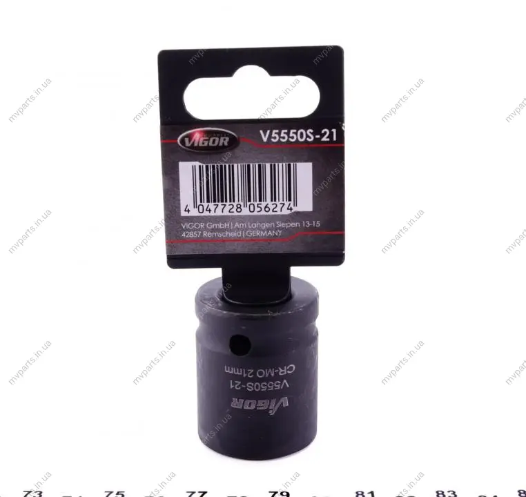 Головка торцева ударна 1/2" 21 мм VIGOR V5550S-21 (фото 1)