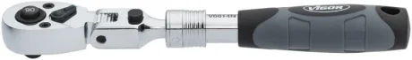 Тріскачка 1/4" телескопічна 90 зубців 175-225 мм VIGOR V6614N