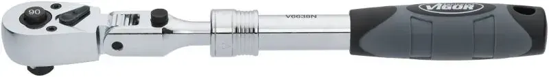 Тріскачка 3/8" телескопічна 90 зубців 250-350 мм VIGOR V6638N (фото 1)