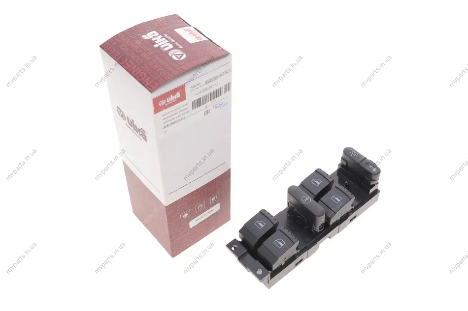 Кнопка склопідіймача Skoda Fabia/Octavia 99-10 VIKA Vika 99590043801 (фото 1)