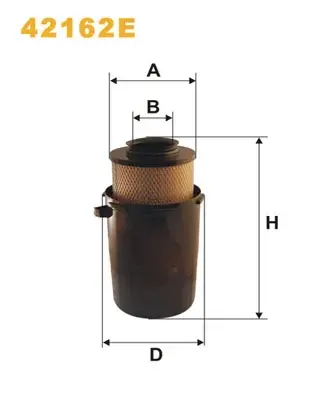 Фільтр повітряний /AK435 (вир-во WIX-FILTERS) WIX FILTERS 42162E (фото 1)