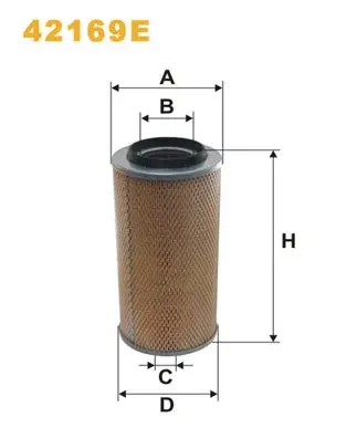 Фільтр повітряний /AM406 (вир-во WIX-FILTERS UA) WIX FILTERS 42169E (фото 1)