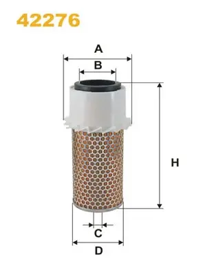 Фільтр повітряний E/419/1 (вир-во WIX-FILTERS) WIX FILTERS 42276 (фото 1)