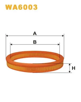 Фільтр повітряний FORD ESCORT /AE250 (вир-во WIX-FILTERS UA) WIX FILTERS WA6003 (фото 1)