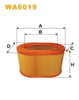 Фільтр повітряний MITSUBISHI GALANT /AE333/1 (вир-во WIX-FILTERS) WIX FILTERS WA6019