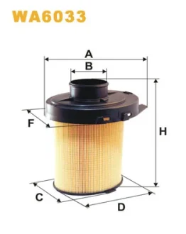 Фільтр повітряний CITROEN, PEUGEOT /AK246 (вир-во WIX-FILTERS) WIX FILTERS WA6033