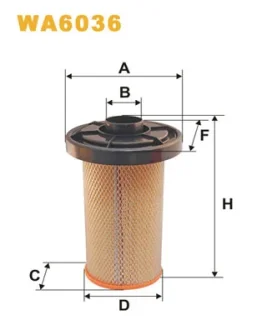 Фільтр повітряний /AK280 (вир-во WIX-FILTERS) WIX FILTERS WA6036