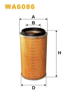 Фільтр повітряний /415 (вир-во WIX-FILTERS) WIX FILTERS WA6086 (фото 1)