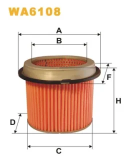 Фільтр повітряний MITSUBISHI COLT AM433/ (вир-во WIX-FILTERS) WIX FILTERS WA6108