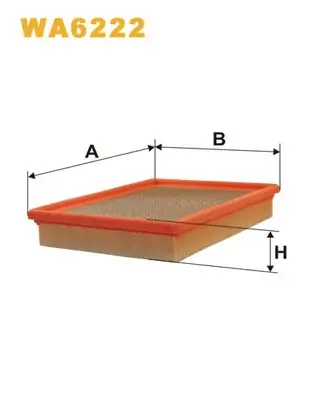 Фільтр повітряний OPEL /AP057/1 (вир-во WIX-FILTERS) WIX FILTERS WA6222 (фото 1)