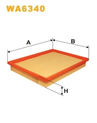 Фільтр повітряний /AP155 (вир-во WIX-FILTERS UA) WIX FILTERS WA6340 (фото 1)