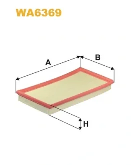 Фільтр повітряний KIA /AP182 (вир-во WIX-FILTERS) WIX FILTERS WA6369