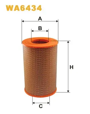 Фільтр повітряний PEUGEOT /AR256 (вир-во WIX-FILTERS) WIX FILTERS WA6434 (фото 1)