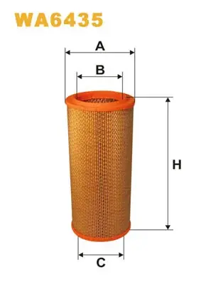 Фільтр повітряний RENAULT /AR257 (вир-во WIX-FILTERS) WIX FILTERS WA6435 (фото 1)