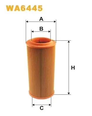Фільтр повітряний VW LUPO, POLO /AR265/1 (вир-во WIX-FILTERS) WIX FILTERS WA6445 (фото 1)