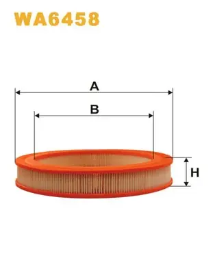 Фільтр повітряний HONDA CIVIC /AR278 (вир-во WIX-FILTERS) WIX FILTERS WA6458 (фото 1)