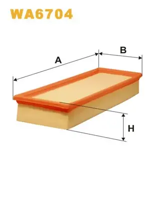 Фільтр повітряний SEAT /AP139/1 (вир-во WIX-FILTERS UA) WIX FILTERS WA6704 (фото 1)