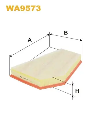 Фільтр повітряний VOLVO C30, S40II, V50 2.0, 2.4 06- (вир-во WIX-FILTERS) WIX FILTERS WA9573 (фото 1)