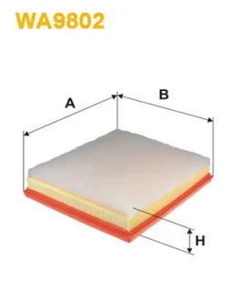 Фільтр повітряний PSA 1.6 BlueHDI 14- (вир-во WIX-FILTERS) WIX FILTERS WA9802
