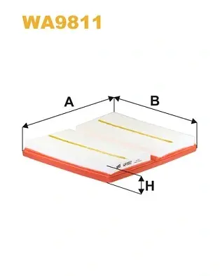 Фільтр повітряний VAG 1.0 TSI 17- (вир-во WIX-FILTERS) WIX FILTERS WA9811 (фото 1)