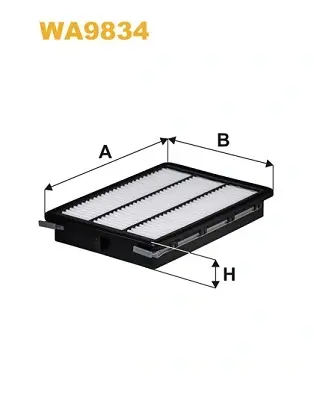 Фільтр повітряний HYUNDAI TUCSON II, KIA SPORTAGE IV 1.6 GDI 15- (вир-во WIX-FILTERS) WIX FILTERS WA9834 (фото 1)