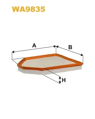 Фільтр повітряний BMW X3 1.8-2.8 11- (вир-во WIX-FILTERS) WIX FILTERS WA9835 (фото 1)