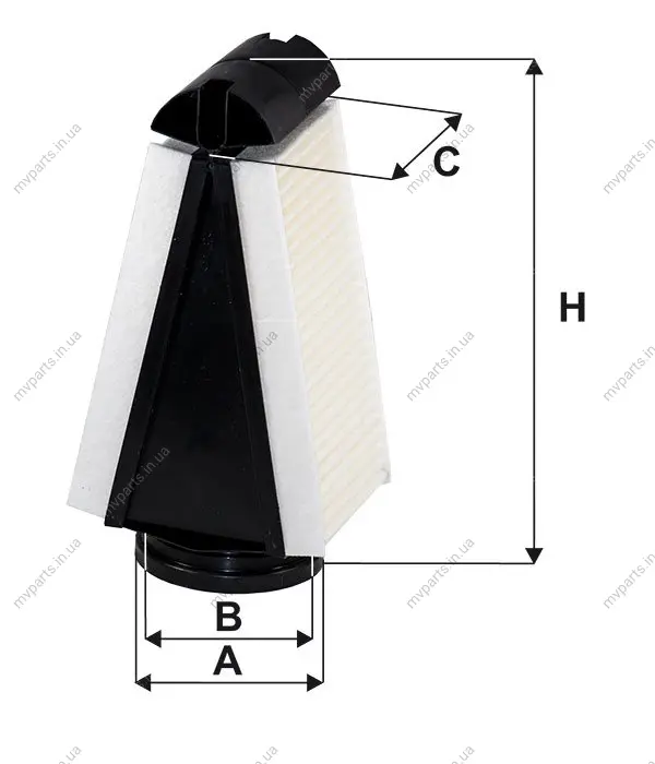 Фільтр повітряний MB C-class (W205) 2.2CDI OM651 14-18/GLC (X253) 2.2CDI OM651 15-19 WIX FILTERS WA9866 (фото 1)