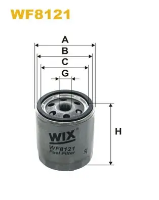 Фільтр паливний /PP932 (вир-во WIX-FILTERS) WIX FILTERS WF8121 (фото 1)