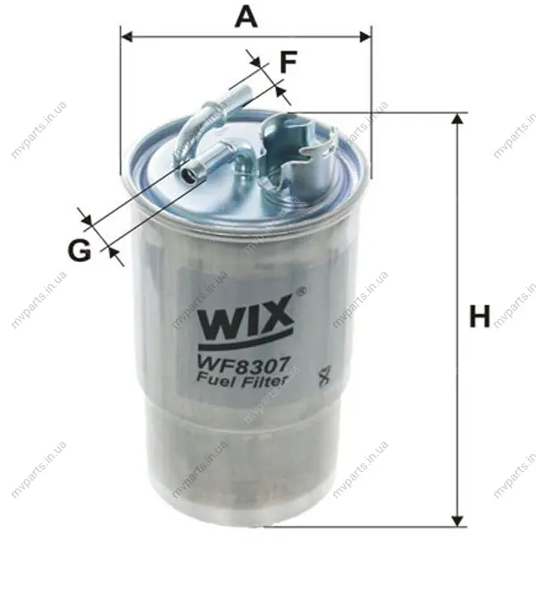 Фільтр паливний Seat Leon/Toledo 1.9 TDI 99-06 WIX FILTERS WF8307 (фото 1)