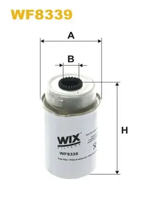 Фільтр паливний /PP848/3 (вир-во WIX-FILTERS) WIX FILTERS WF8339 (фото 1)
