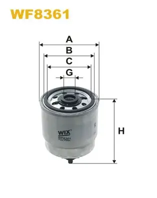 Фільтр паливний Hyundai Accent II, Getz, Matrix (вир-во WIX-FILTERS) WIX FILTERS WF8361 (фото 1)