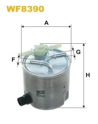 Фільтр паливний /980/5 (вир-во WIX-FILTERS) WIX FILTERS WF8390 (фото 1)