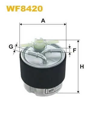 Фільтр паливний NISSAN QASHQAI 1.5-2.0 DCI 07-, MURANO 2.5 DCI 10-(вир-во WIX-FILTERS) WIX FILTERS WF8420 (фото 1)