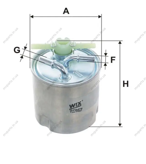 Фільтр паливний Nissan X-Trail/Renault Koleos 2.0dci 07- WIX FILTERS WF8478 (фото 1)