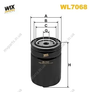 Фільтр масляний Audi 100/VW Caddy II/LT 28-35 1.3-2.5TDI 76- WIX FILTERS WL7068 (фото 1)