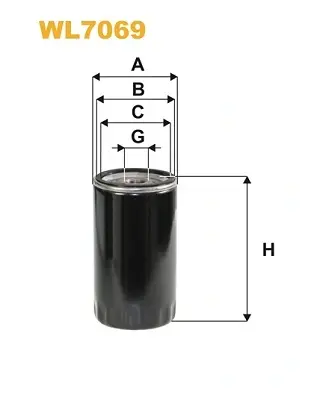 Фільтр оливний двигуна AUDI 80 /OP525/1 (вир-во WIX-FILTERS) WIX FILTERS WL7069 (фото 1)