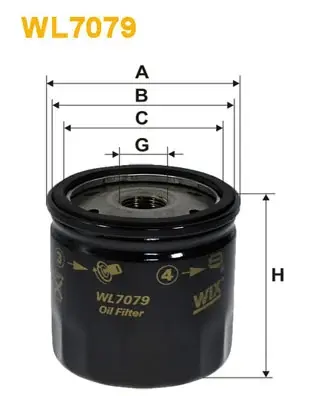 Фільтр оливний двигуна FIAT OP534/ (вир-во WIX-FILTERS) WIX FILTERS WL7079 (фото 1)