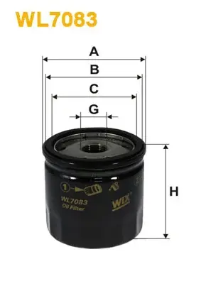 Фільтр оливний двигуна ALFA ROMEO 145, 146, 156, 166 /OP537/1 (вир-во WIX-FILTERS) WIX FILTERS WL7083 (фото 1)