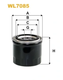 Фільтр оливний двигуна MATIZ /OP539 (вир-во WIX-FILTERS) WIX FILTERS WL7085