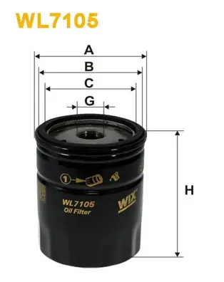 Фільтр оливний двигуна BMW /OP556 (вир-во WIX-FILTERS UA) WIX FILTERS WL7105 (фото 1)