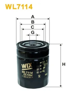 Фільтр оливний двигуна NISSAN PATROL, TERRANO /OP563 (вир-во WIX-FILTERS UA) WIX FILTERS WL7114
