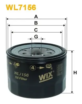 Фільтр оливний двигуна /OP589 (вир-во WIX-FILTERS) WIX FILTERS WL7156 (фото 1)