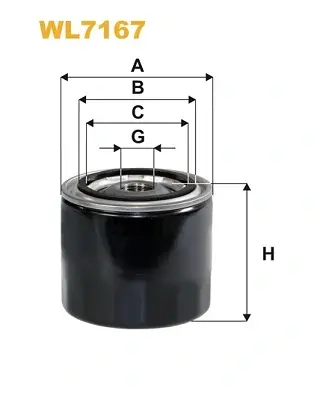 Фільтр оливний двигуна /OP613 (вир-во WIX-FILTERS) WIX FILTERS WL7167 (фото 1)