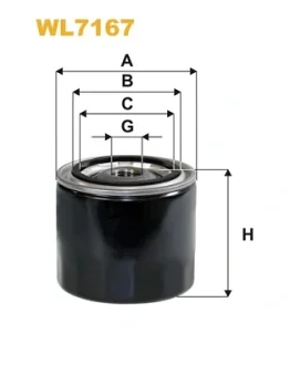 Фільтр оливний двигуна /OP613 (вир-во WIX-FILTERS) WIX FILTERS WL7167