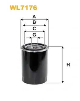 Фільтр оливний двигуна CITROEN, PEUGEOT /OP620 (вир-во WIX-FILTERS) WIX FILTERS WL7176